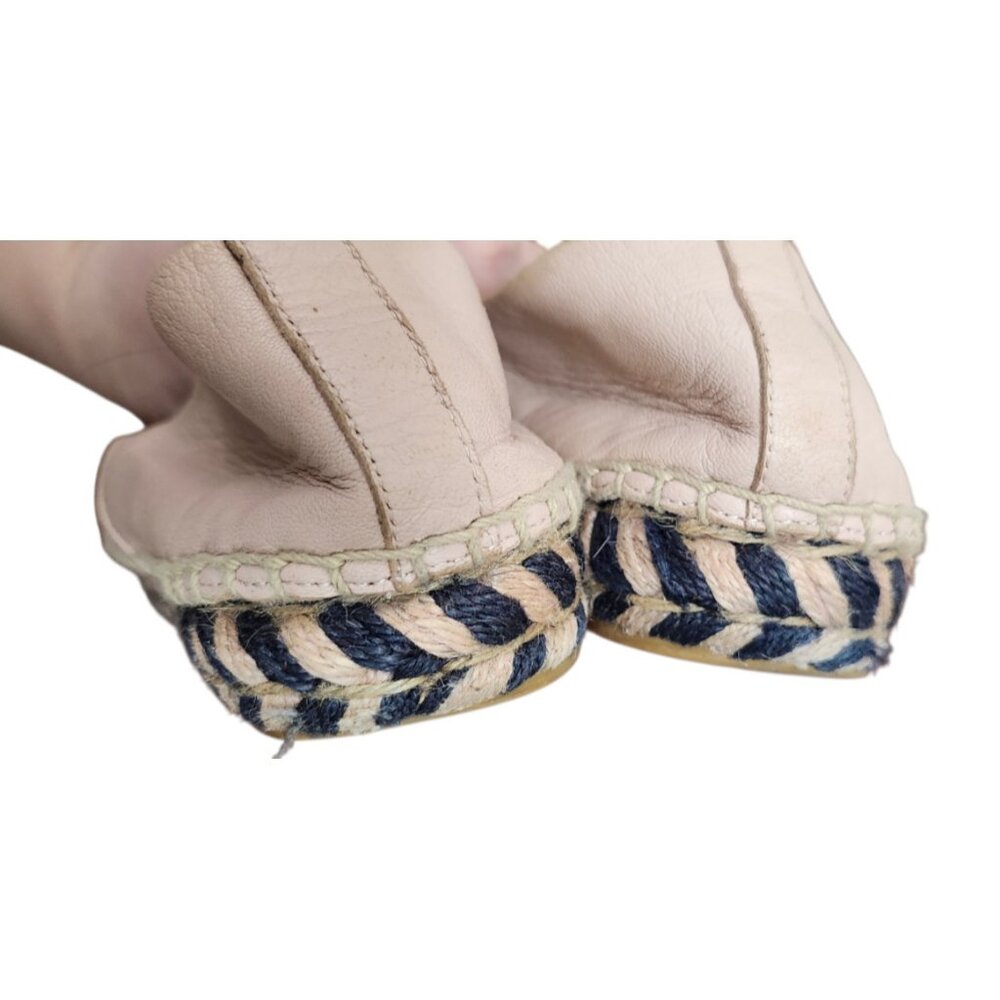Tory Burch Cream and Black Espadrille Flats - Picture 8 of 11